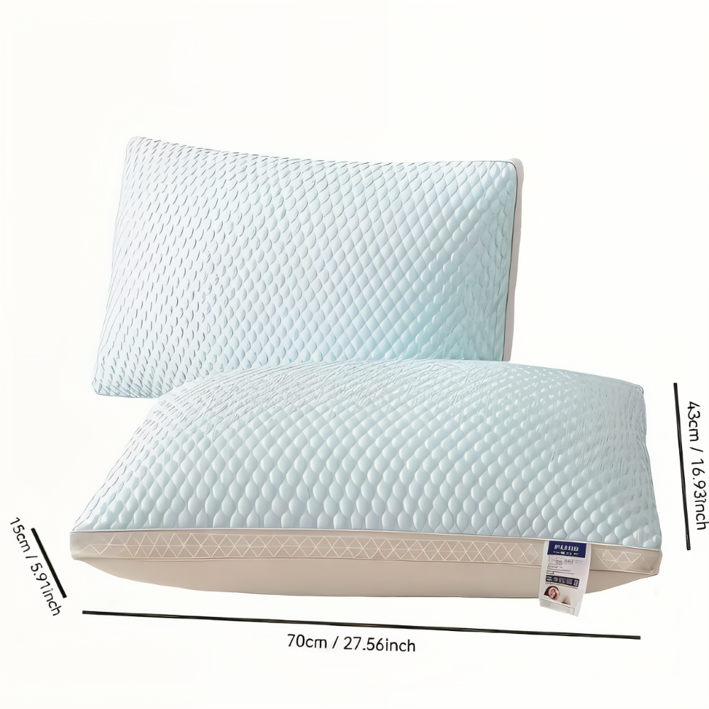 CushiesBlue Memory Foam Kissen – Set mit 2 weichen, atmungsaktiven Kissen