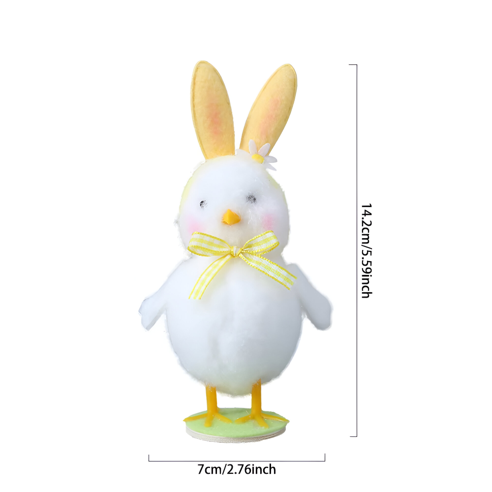 CutieChick Osterdeko - Plüsch Osterküken mit Hasenohren - Bunte Bruteier Deko