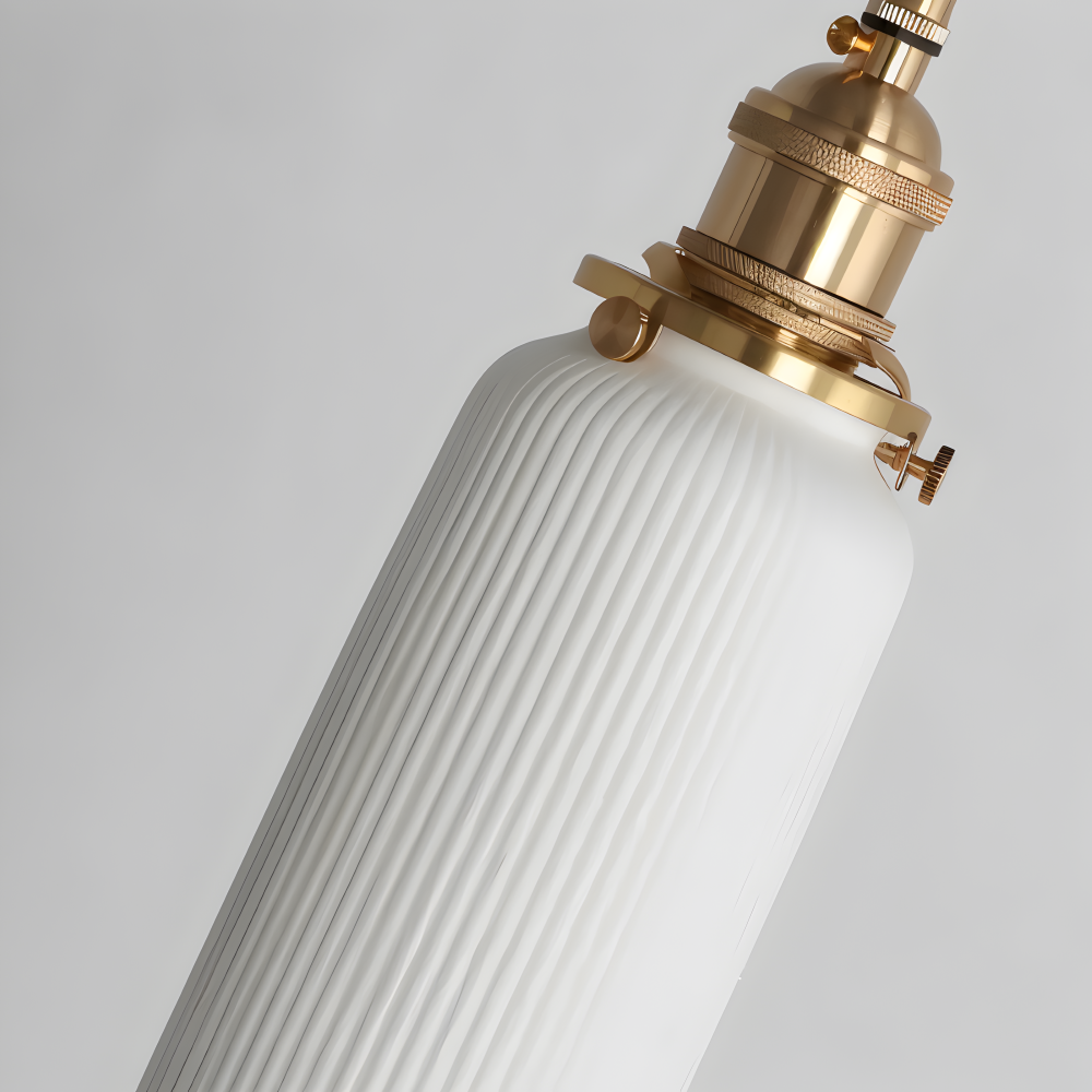 CyRibbed Wandleuchte - Keramik Wandleuchte - Gerippte Weiße Wandleuchte Design - Wandleuchten LED