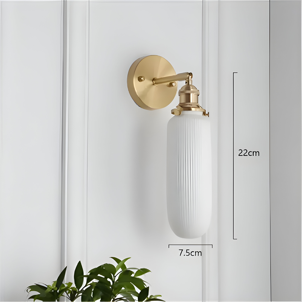 CyRibbed Wandleuchte - Keramik Wandleuchte - Gerippte Weiße Wandleuchte Design - Wandleuchten LED