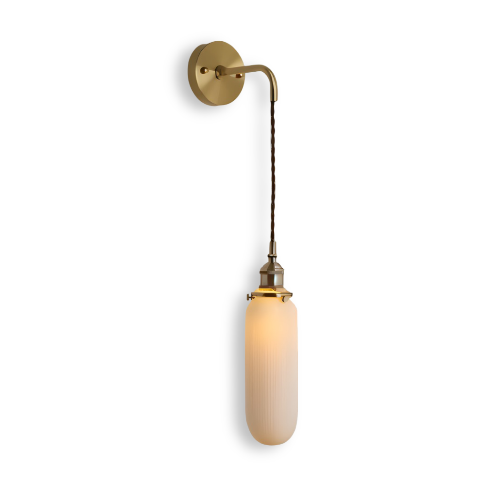 CyRibbed Wandleuchte - Keramik Wandleuchte - Gerippte Weiße Wandleuchte Design - Wandleuchten LED