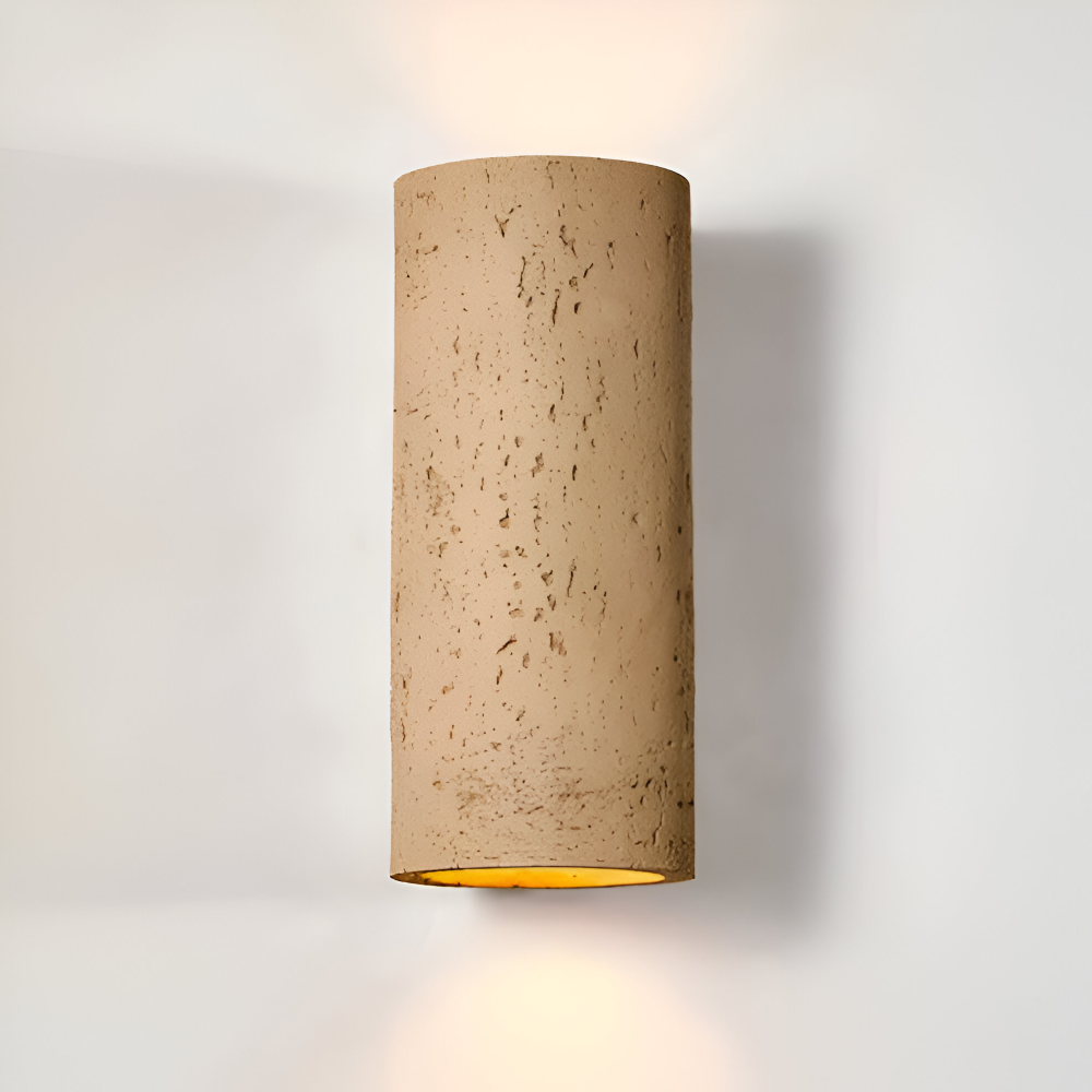 Zylinder Tube Wandleuchte - Wabi Sabi Stone Wall Sconce - Wandstrahler LED Beleuchtung