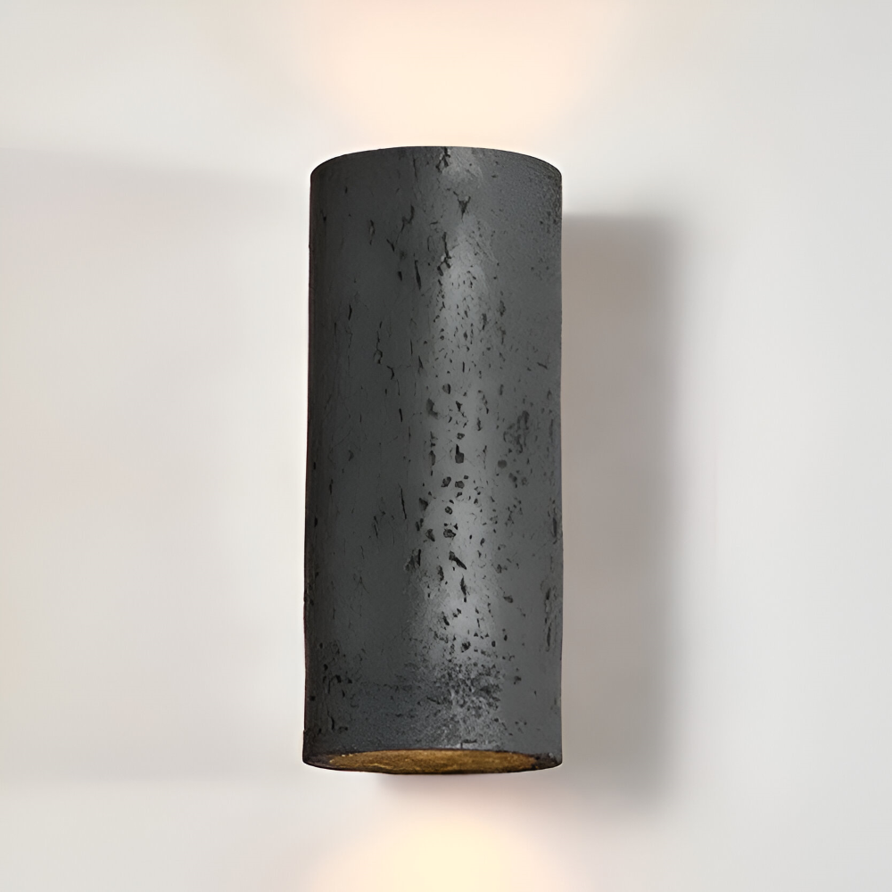 Zylinder Tube Wandleuchte - Wabi Sabi Stone Wall Sconce - Wandstrahler LED Beleuchtung