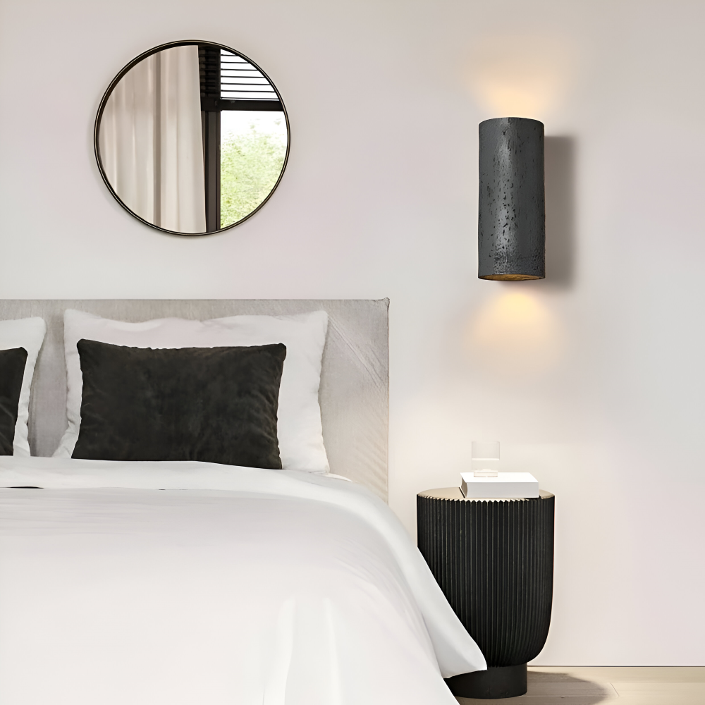 Zylinder Tube Wandleuchte - Wabi Sabi Stone Wall Sconce - Wandstrahler LED Beleuchtung