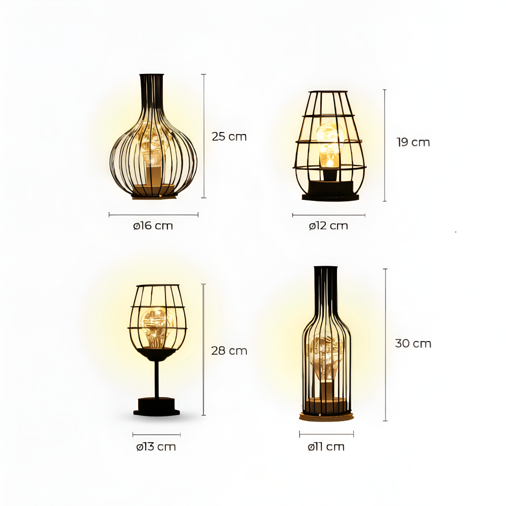 DecanterLume Tischlampe - Moderne Schwarze Weinflasche Schreibtischlampe