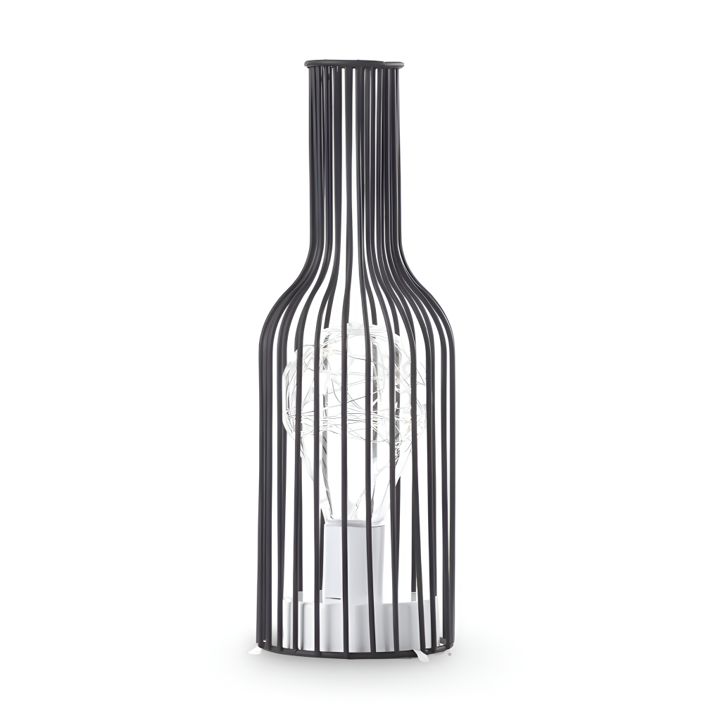 DecanterLume Tischlampe - Moderne Schwarze Weinflasche Schreibtischlampe