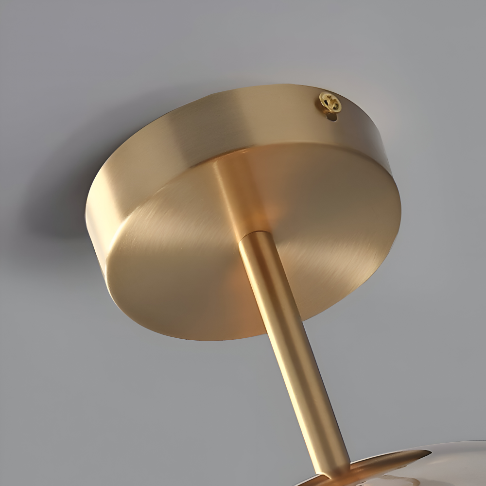DecoRound Deckenleuchte - Semi Flush Mount Schwarz Gold Runde Glas LED Deckenleuchte
