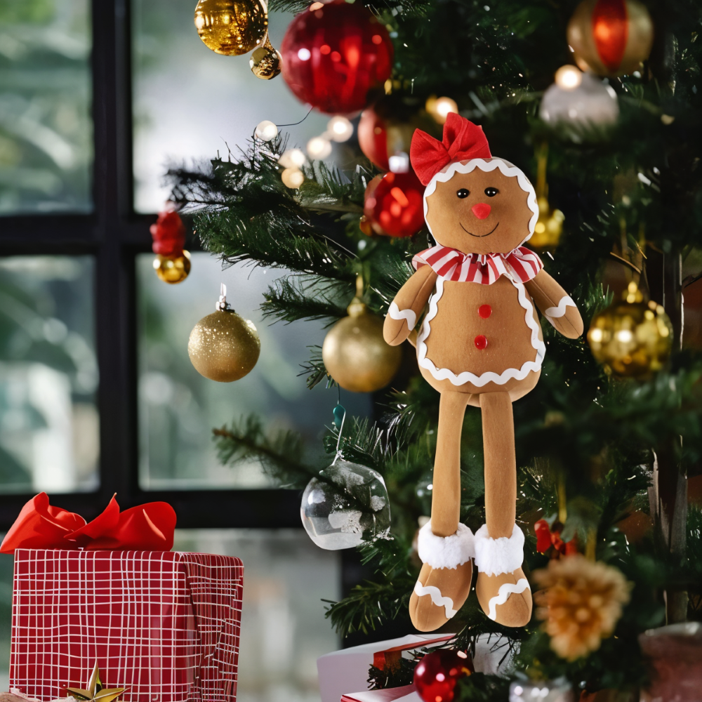 DolliLush - Niedliche Lebkuchen Plüschpuppe Weihnachtsdekoration