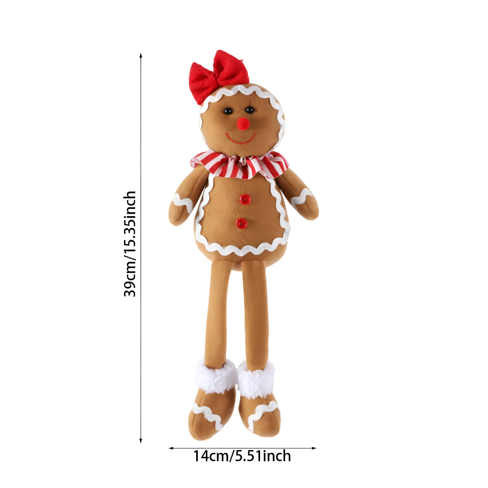 DolliLush - Niedliche Lebkuchen Plüschpuppe Weihnachtsdekoration