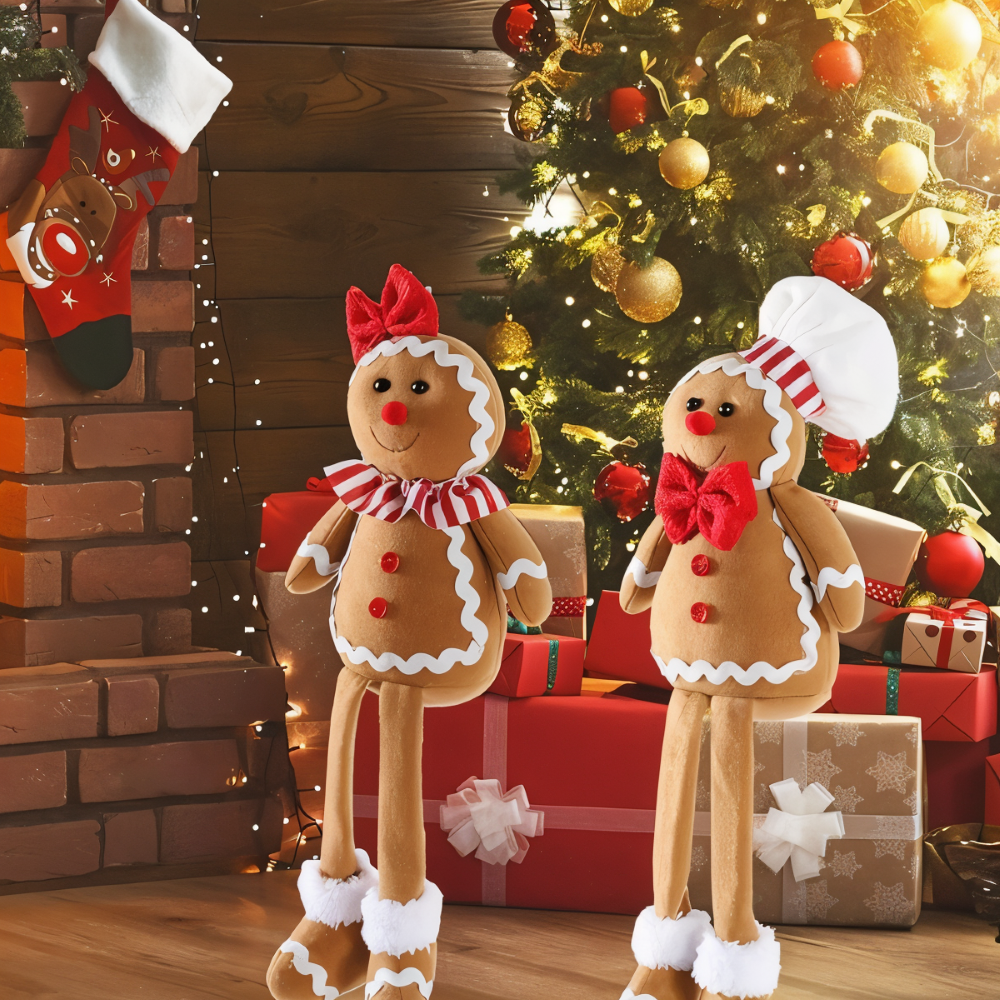 DolliLush - Niedliche Lebkuchen Plüschpuppe Weihnachtsdekoration