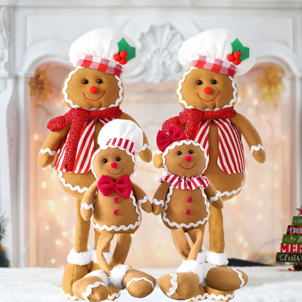 DolliLush - Niedliche Lebkuchen Plüschpuppe Weihnachtsdekoration