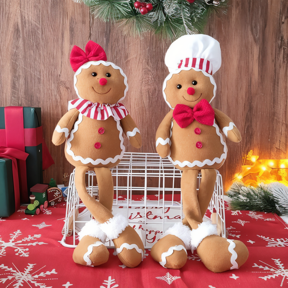 DolliLush - Niedliche Lebkuchen Plüschpuppe Weihnachtsdekoration