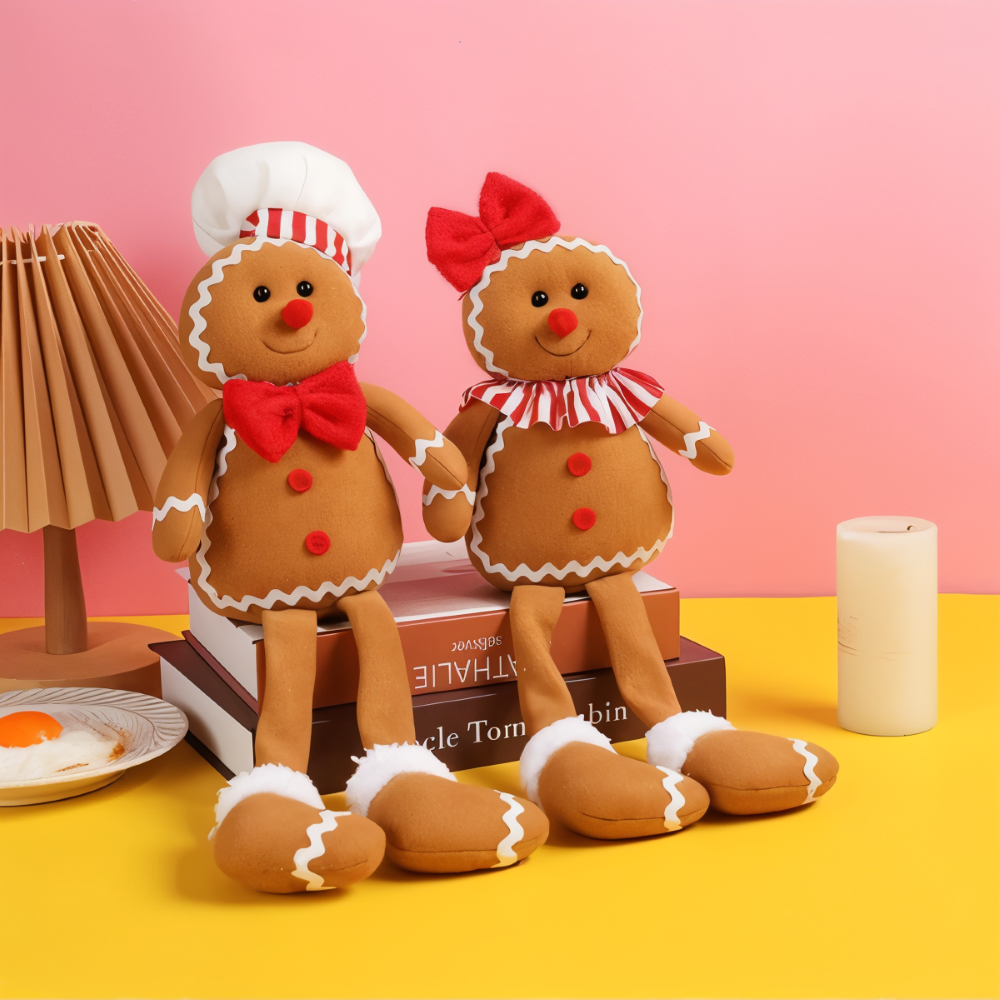 DolliLush - Niedliche Lebkuchen Plüschpuppe Weihnachtsdekoration