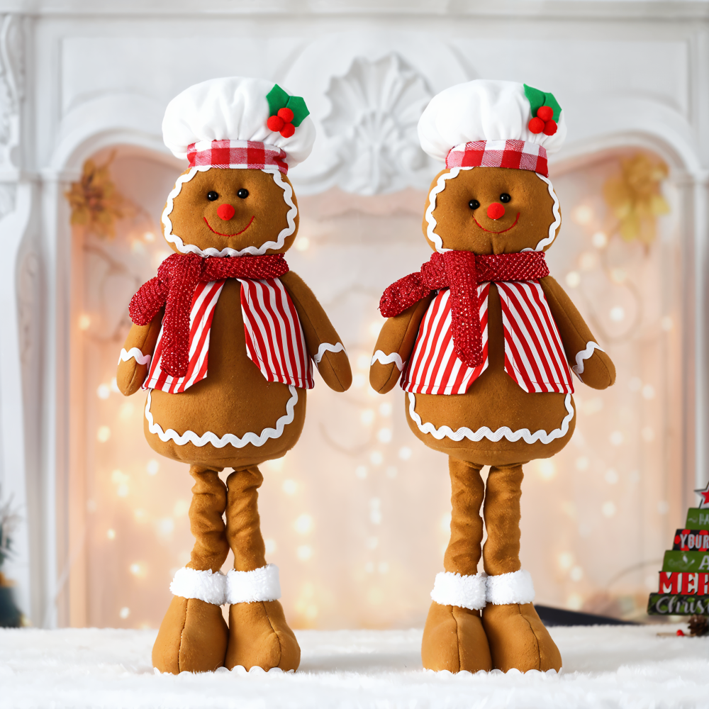 DolliLush - Niedliche Lebkuchen Plüschpuppe Weihnachtsdekoration