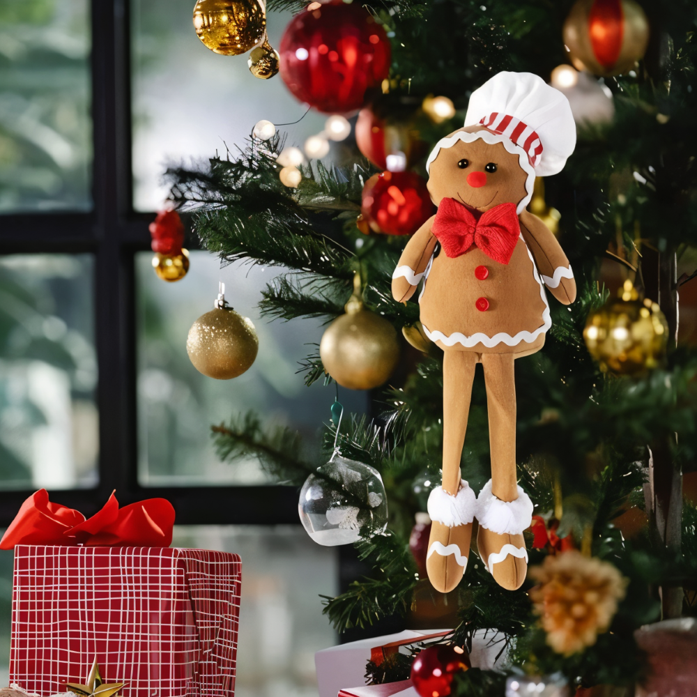 DolliLush - Niedliche Lebkuchen Plüschpuppe Weihnachtsdekoration