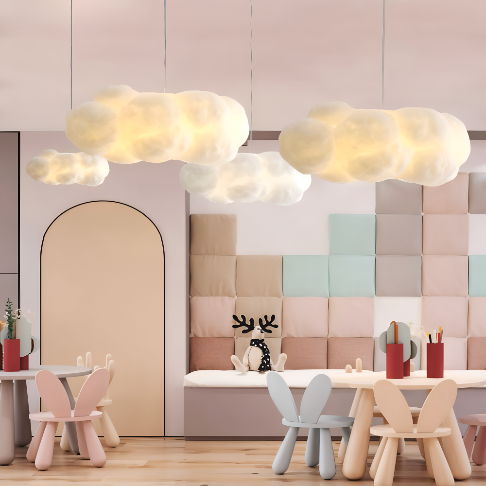 Dreamy Cloud Pendelleuchte - Skurrile Schwebende Weiße Wolke Hängelampe