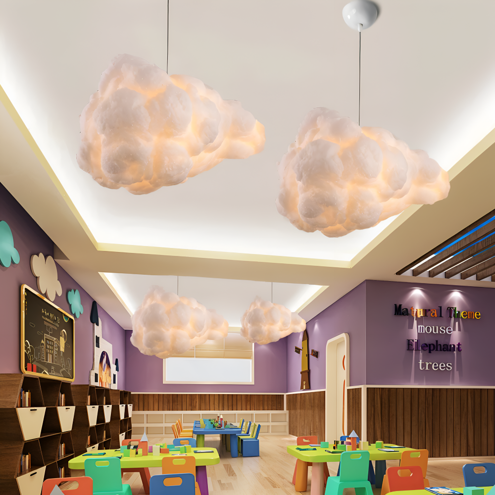 Dreamy Cloud Pendelleuchte - Skurrile Schwebende Weiße Wolke Hängelampe