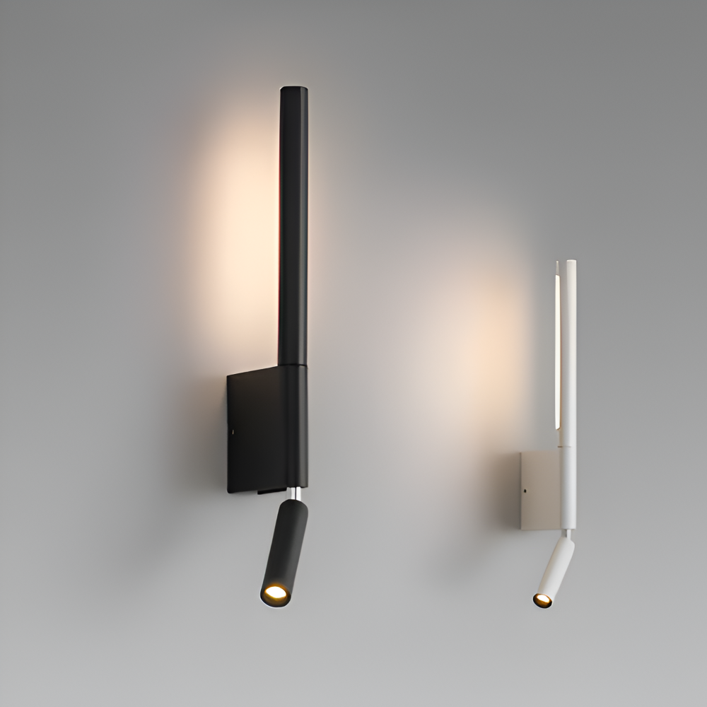 DuaBeam - Aluminium Wandleuchte - Minimalistische 330° Drehbare Wandleuchte fur Schlafzimmer