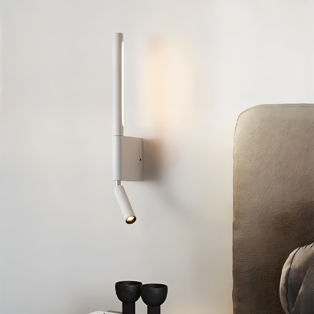 DuaBeam - Aluminium Wandleuchte - Minimalistische 330° Drehbare Wandleuchte fur Schlafzimmer