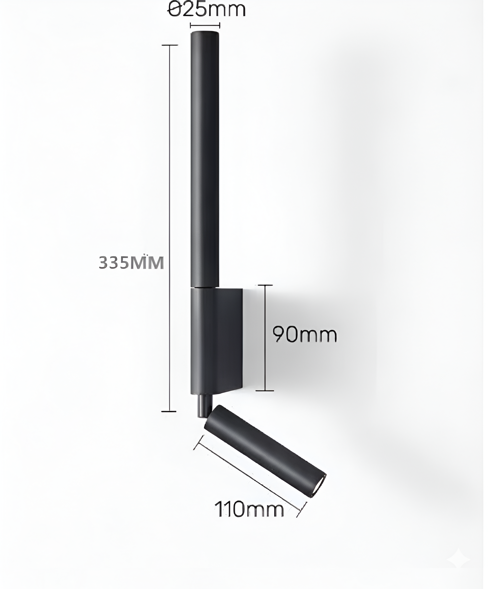 DuaBeam - Aluminium Wandleuchte - Minimalistische 330° Drehbare Wandleuchte fur Schlafzimmer