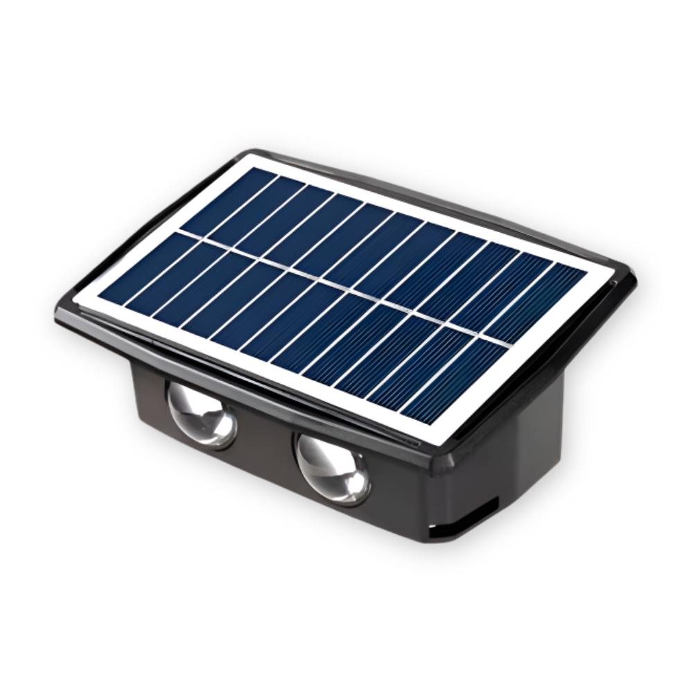 DualLit Gartenbeleuchtung - Wasserdichte LED Solarlampe Garten - Up & Down Außenbeleuchtung