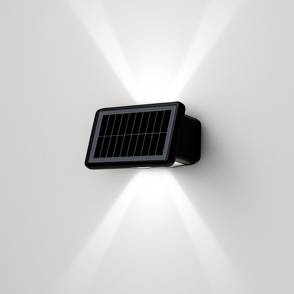 DualLit Gartenbeleuchtung - Wasserdichte LED Solarlampe Garten - Up & Down Außenbeleuchtung