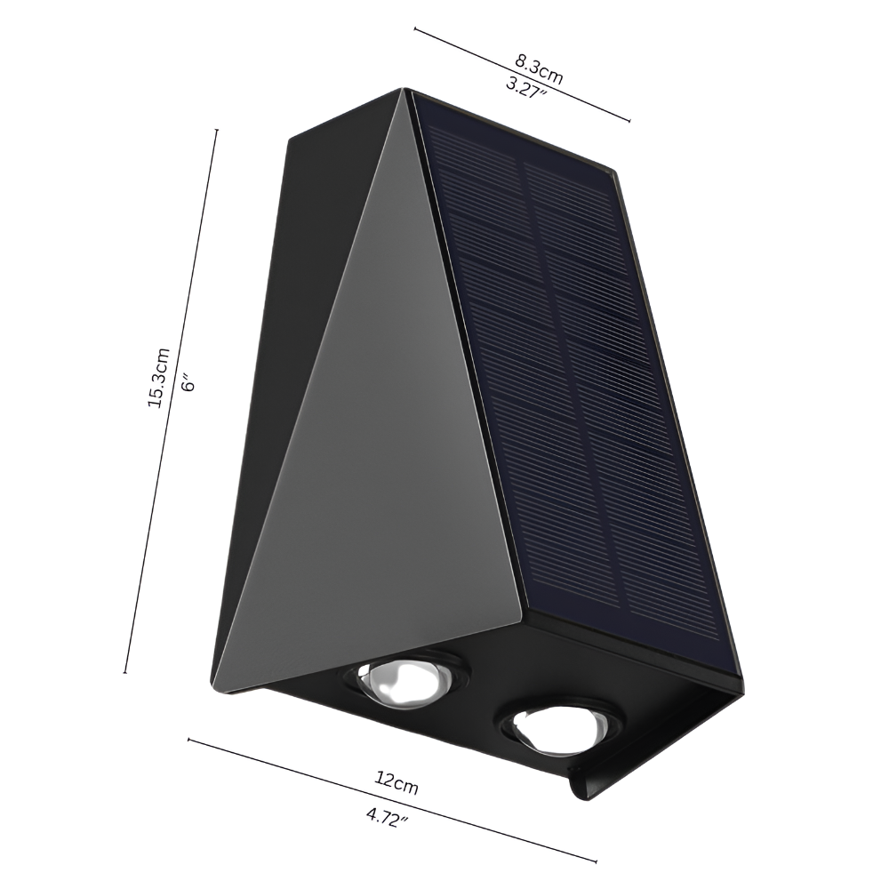 DualLit Solarleuchten Garten - Up Down IP54 Außenwandleuchte Modern - Wandleuchte Solar