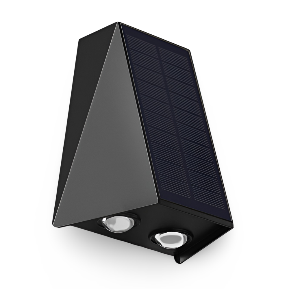 DualLit Solarleuchten Garten - Up Down IP54 Außenwandleuchte Modern - Wandleuchte Solar