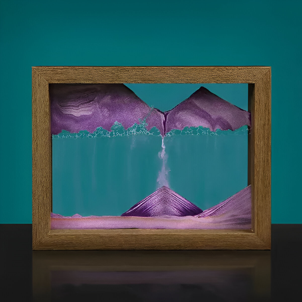 DynaFlow Sand Art - 360° Rotierende Treibsandmalerei - Rechteckige Sandlandschaft