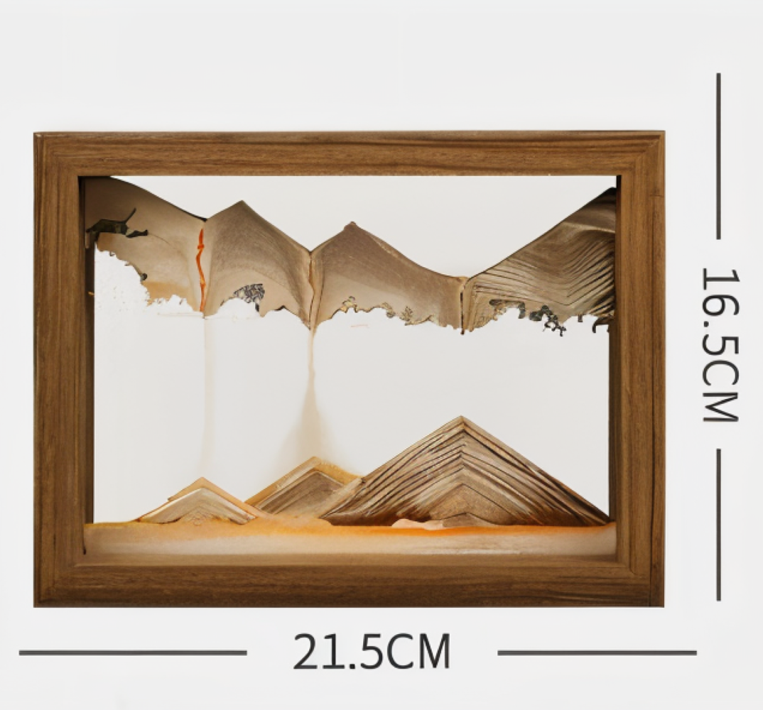 DynaFlow Sand Art - 360° Rotierende Treibsandmalerei - Rechteckige Sandlandschaft