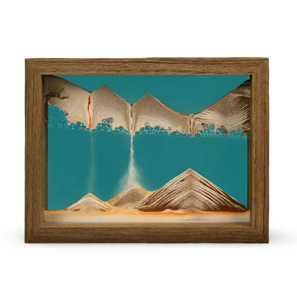 DynaFlow Sand Art - 360° Rotierende Treibsandmalerei - Rechteckige Sandlandschaft