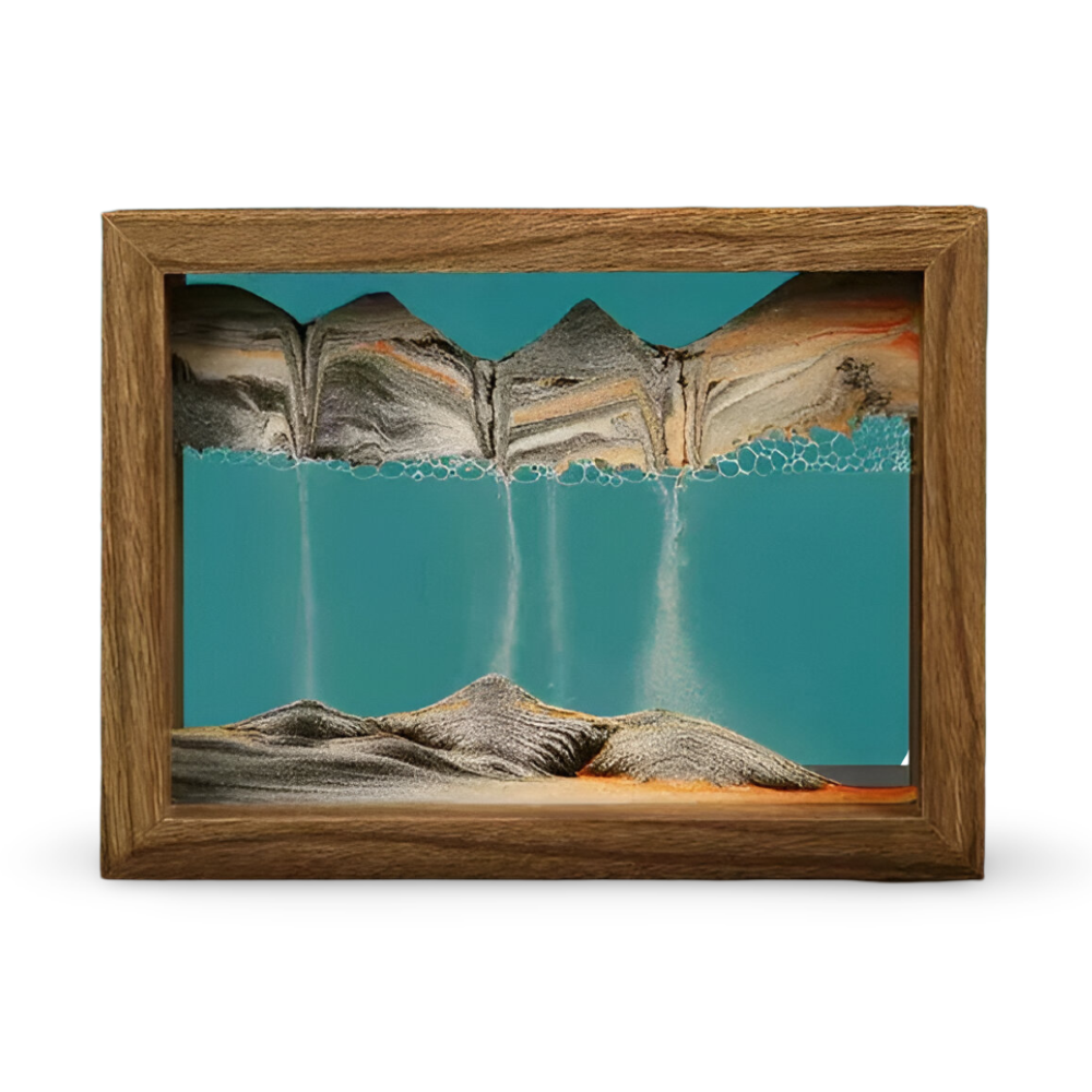 DynaFlow Sand Art - 360° Rotierende Treibsandmalerei - Rechteckige Sandlandschaft