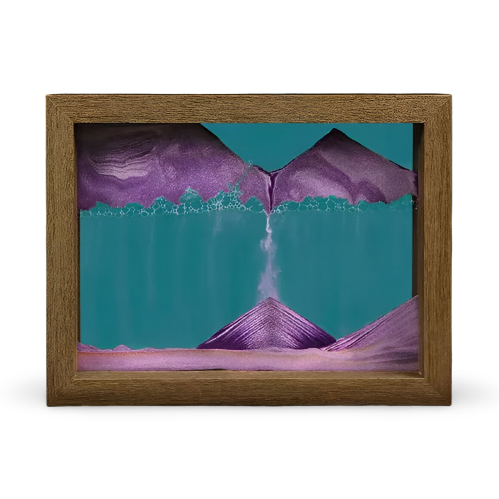 DynaFlow Sand Art - 360° Rotierende Treibsandmalerei - Rechteckige Sandlandschaft