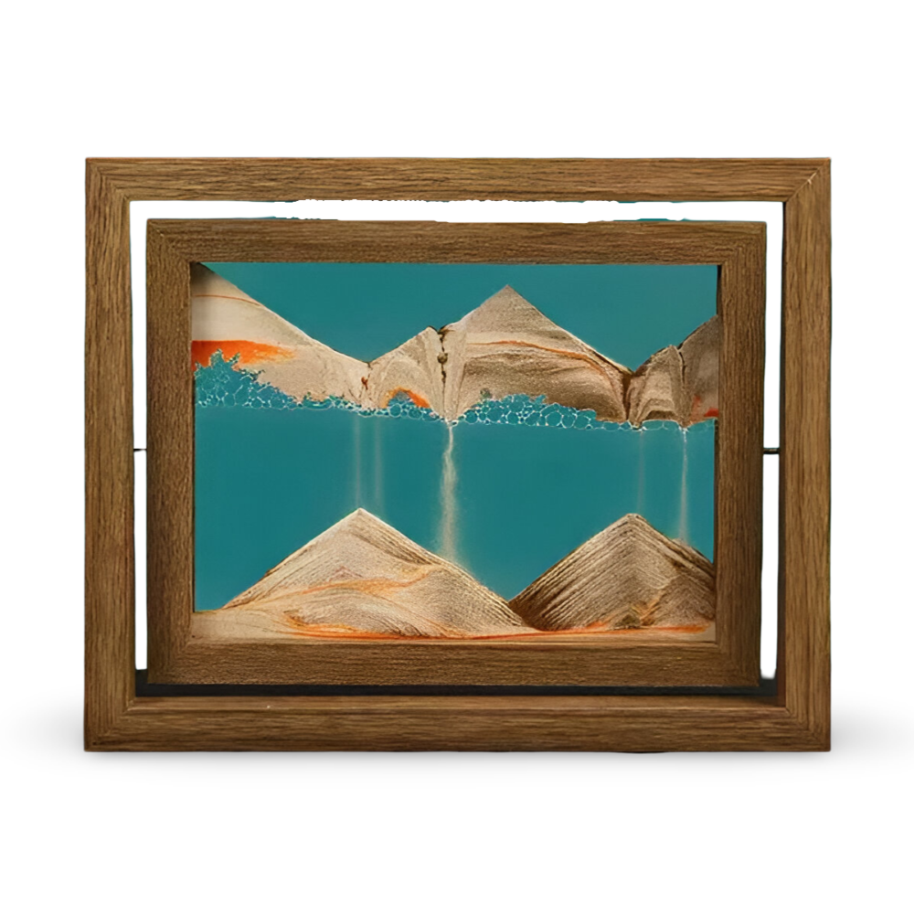 DynaFlow Sand Art - 360° Rotierende Treibsandmalerei - Rechteckige Sandlandschaft