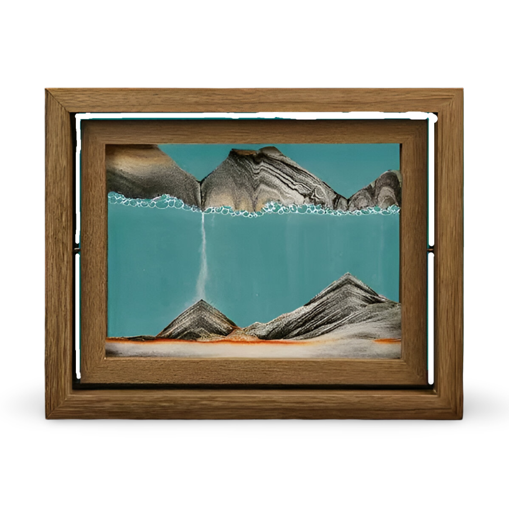 DynaFlow Sand Art - 360° Rotierende Treibsandmalerei - Rechteckige Sandlandschaft