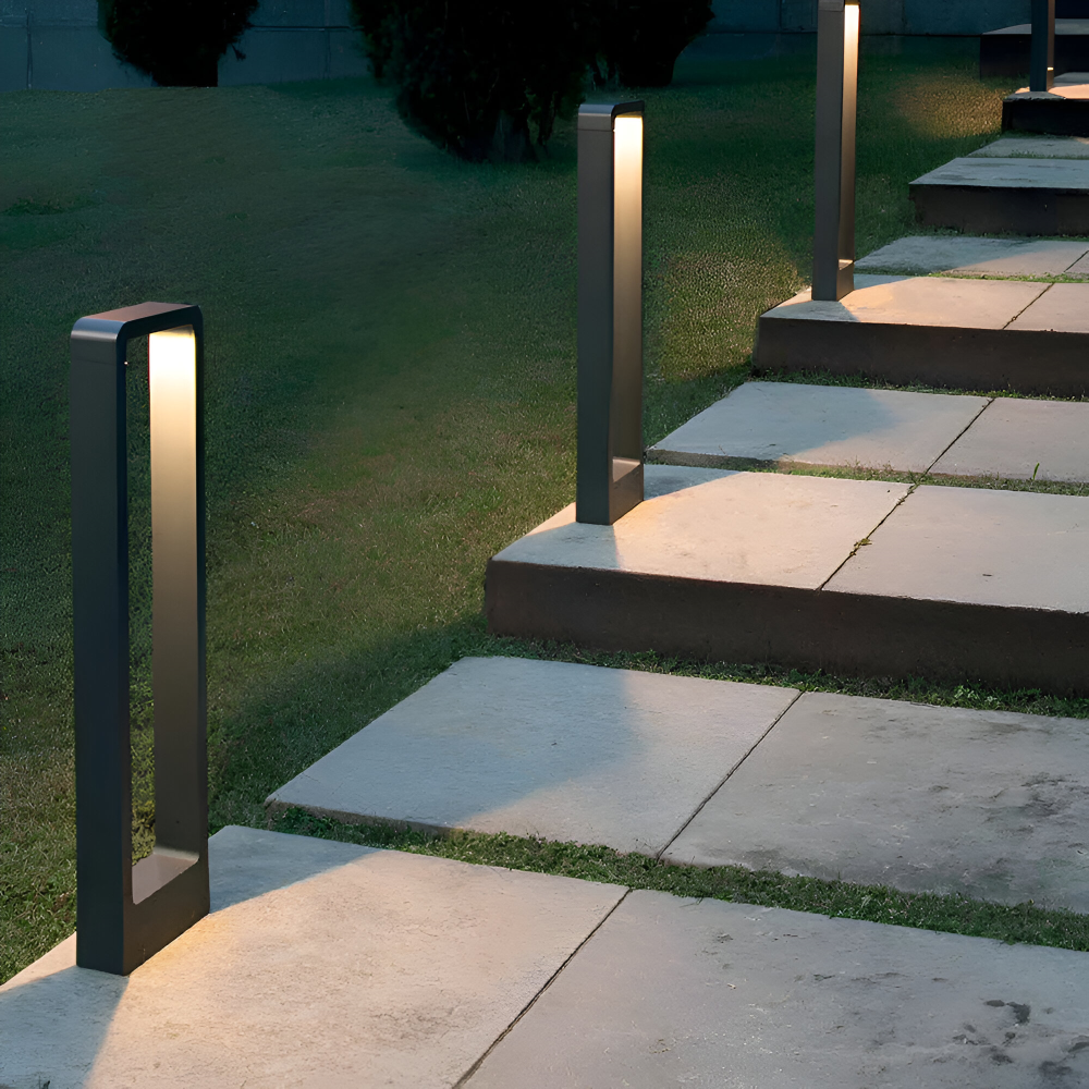 Moderne Gartenlampe Schwarz (30/60/80 cm) – Aluminium-LED-Außenlampe – IP65 wasserdicht