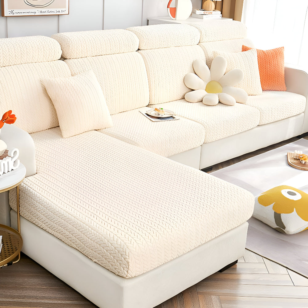 ElasticEase Sofabezug - dehnbarer Jacquard Sofabezug