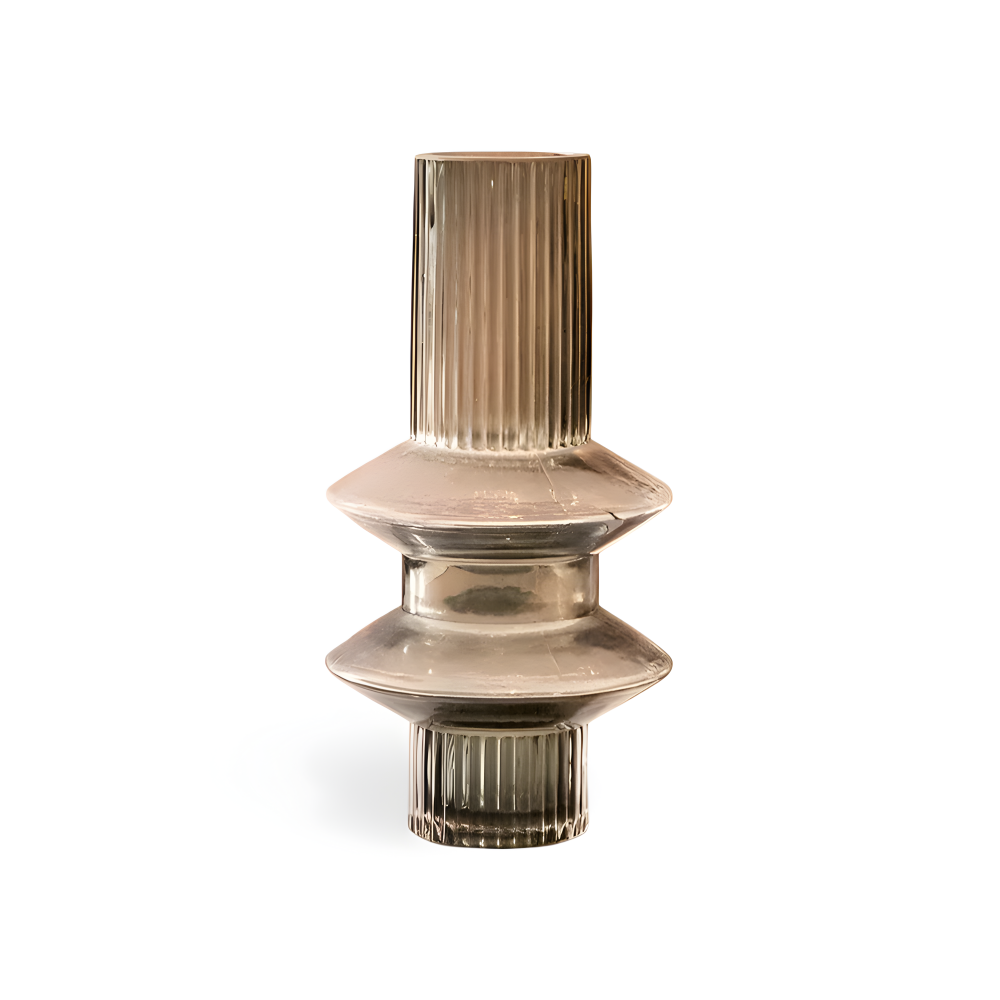 Elegante Amberglas-Vase - Zeitgenössisches Dekorationsstück für stilvolle Wohnräume