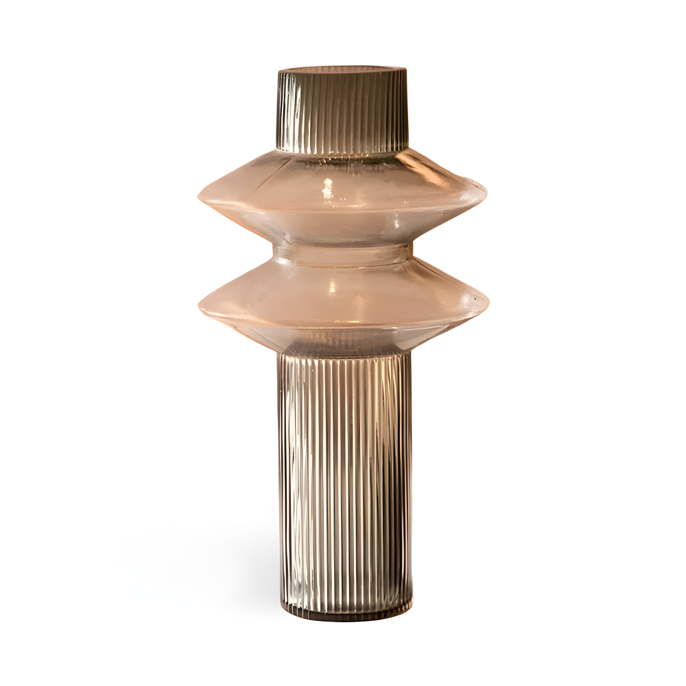 Elegante Amberglas-Vase - Zeitgenössisches Dekorationsstück für stilvolle Wohnräume