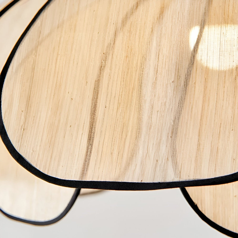 Elegante Schwarze und Natürliche Wicker Pendelleuchte mit Wabi Sabi Design für Einzigartige Wohnkultur