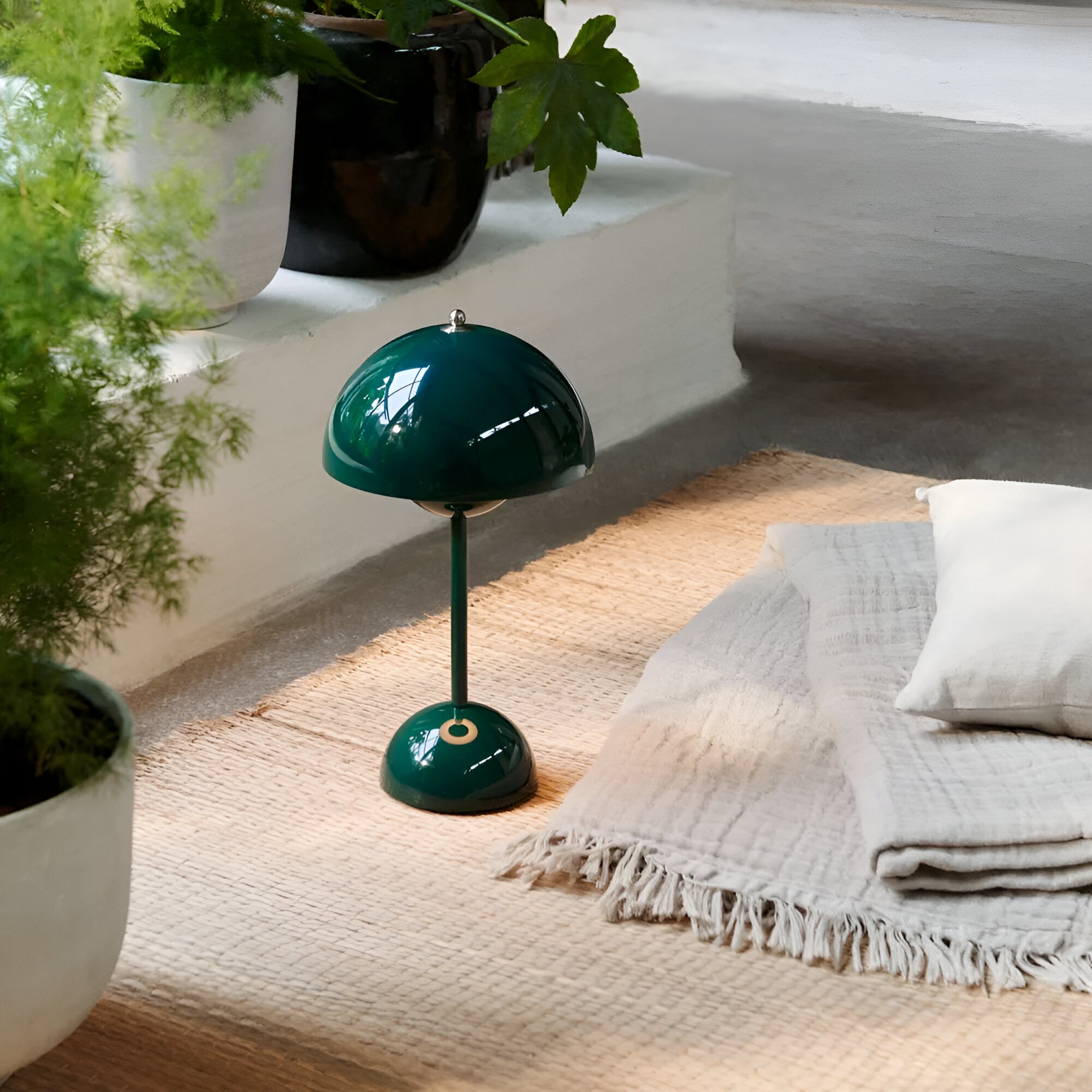 Elegant Glow Kabellose Tischlampe - Modern Touch LED Mushroom Tischleuchte