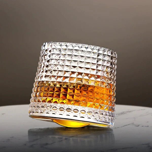 Elegante Drehende Whiskeygläser - Hochwertiges Bleifreies Kristallglas für Stilvolle Genussmomente 0