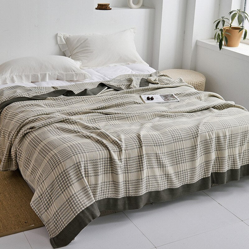 Elegante Japanische Wolldecke - Weiche Baumwolle für Stilvolles Wohnen und Sofa - 6