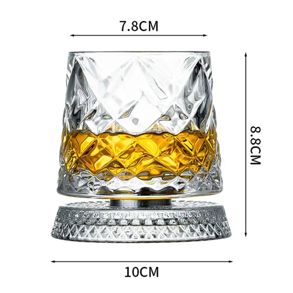 Elegante Rotierende Whiskygläser Set - 2 Kristall Gläser für Stilvolle Cocktailpartys 5