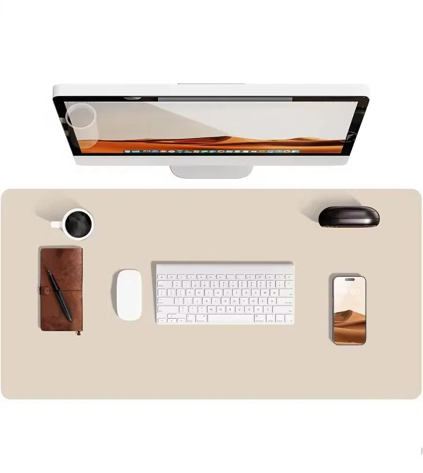 Elegante Schreibtischmatte 80x40cm - Wasserabweisend mit Rutschfester Wildleder-Unterlage für Ordentliches Home Office 0