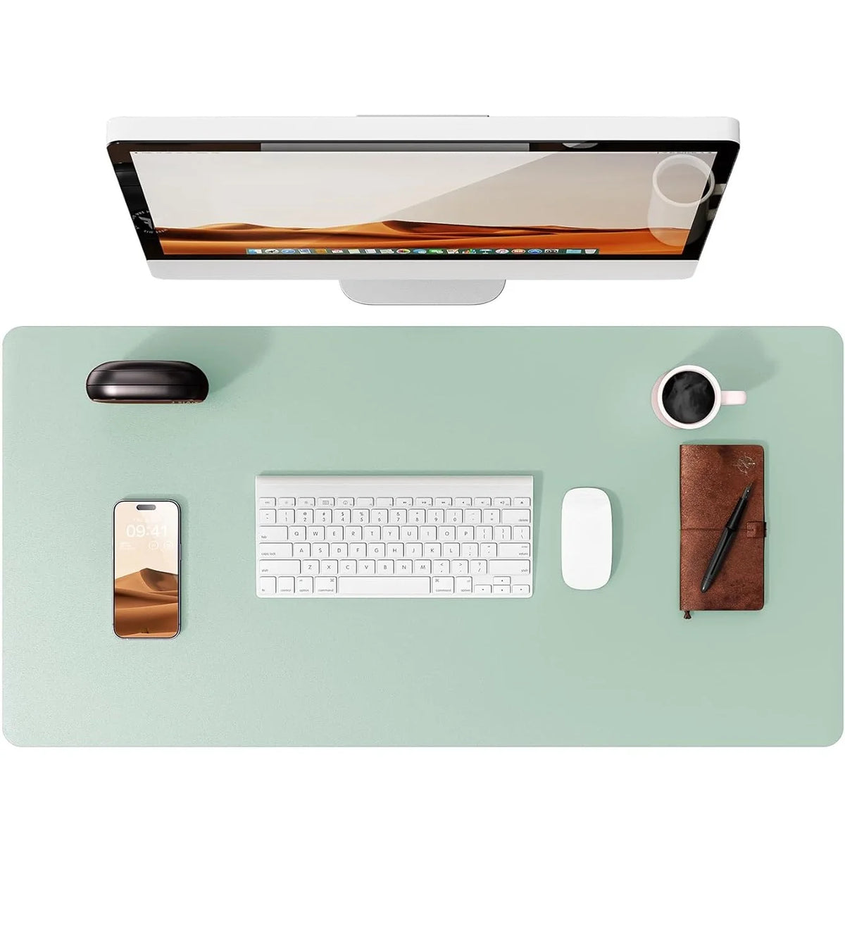 Elegante Schreibtischunterlage – Rutschfeste PU-Leder-Matte in mehreren Farben für das Büro 13