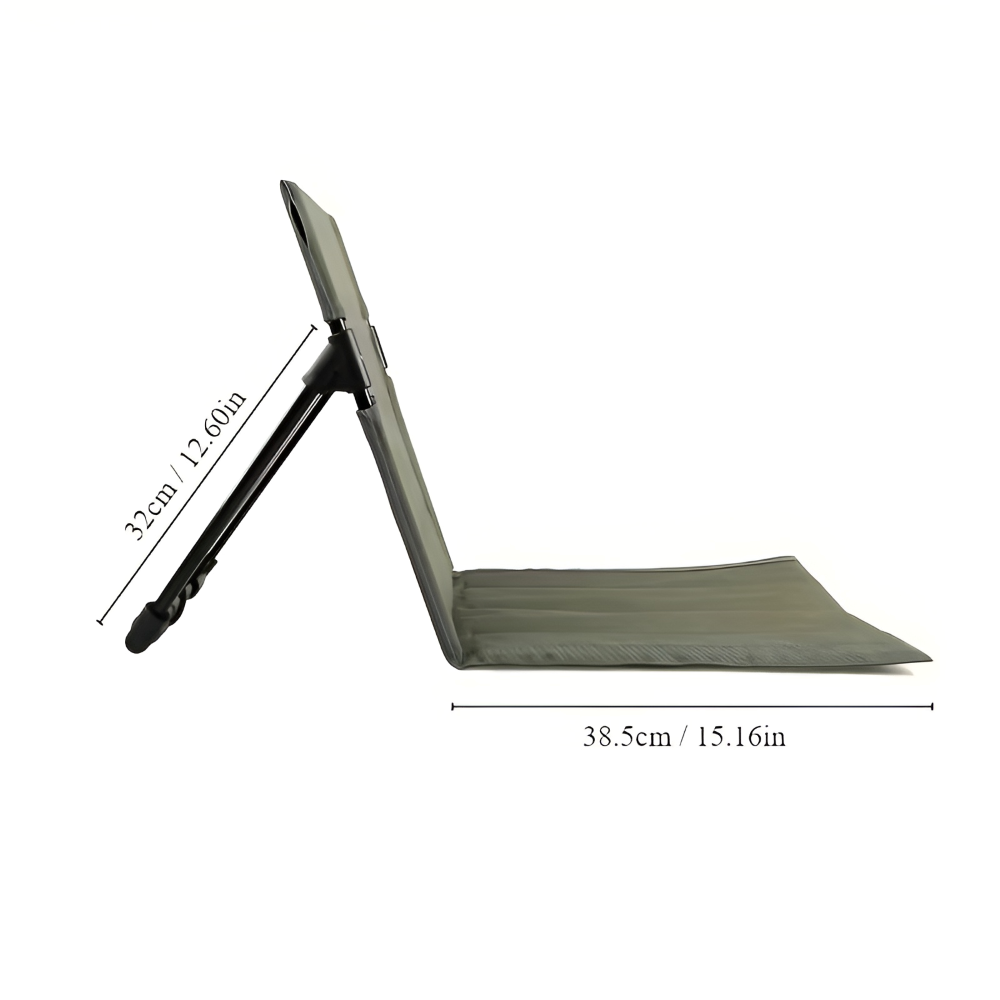 Eleganter Klappstuhl - Leichtes Aluminium mit Kissen in Schwarz für Garten und Camping