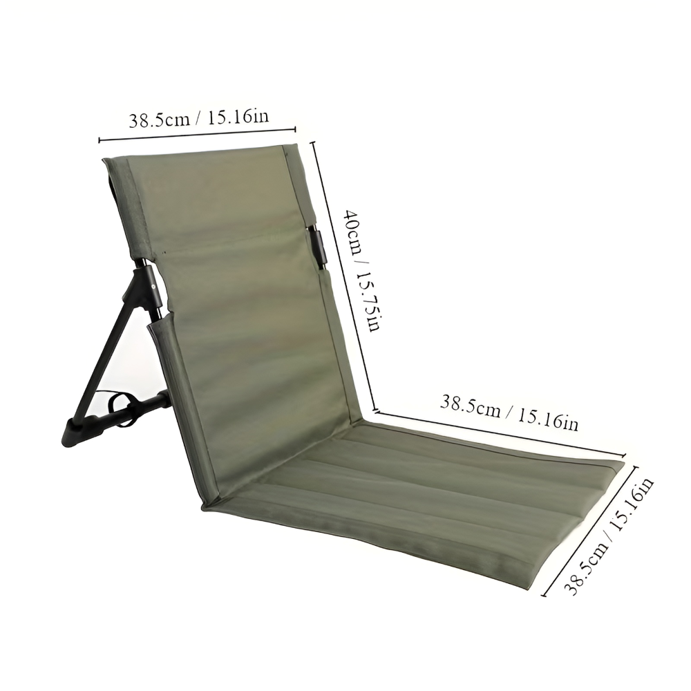Eleganter Klappstuhl - Leichtes Aluminium mit Kissen in Schwarz für Garten und Camping