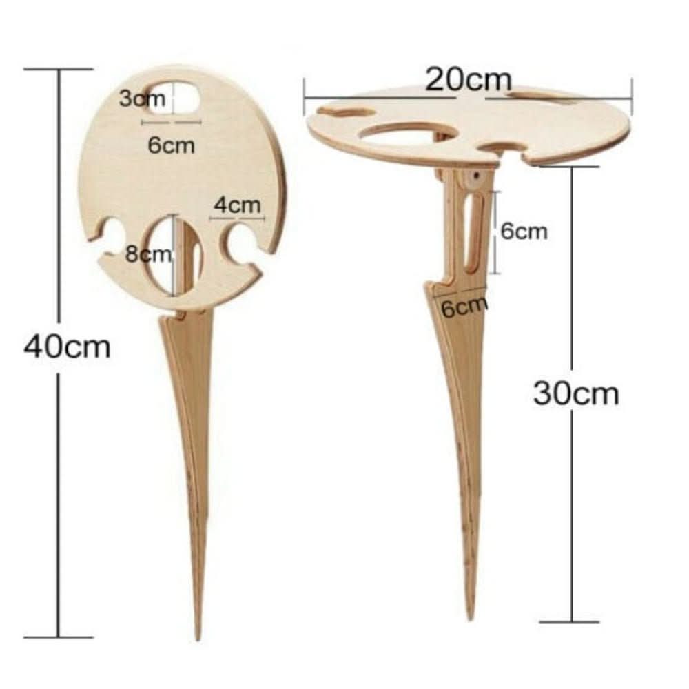 Eleganter Tragbarer Picknicktisch - Hochwertiges Holz für Garten & Outdoor-Aktivitäten 3