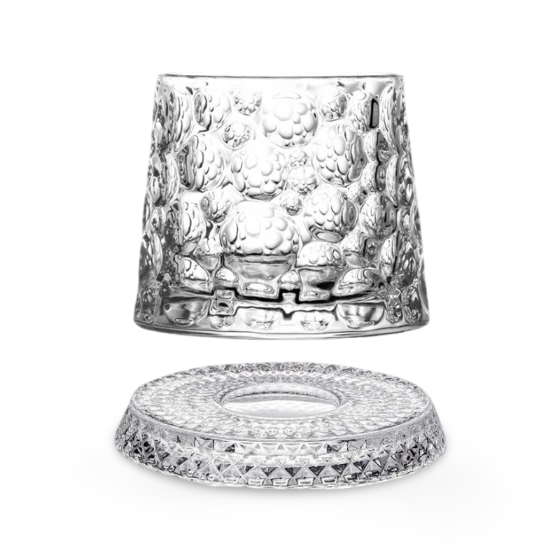 Elegantes Kristall Whiskyglas - 280 ml Rotierendes Design für Stilvollen Genuss